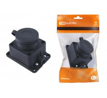 Розетка настенная с заглушкой каучук 2Р+РЕ 16А 250В IP44   SQ0612-0003  TDM