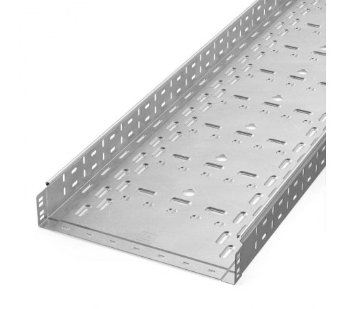 Лоток перфорированный Стандарт INOX (AISI 304) 400х80х3000 (1,0 мм) (3 м/уп)  PR16.2342  Промрукав