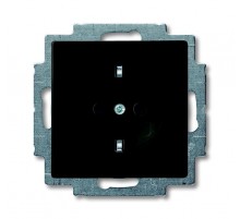 ABB Basic 55 Шато (чёрный) Розетка с/з 16А 250В, с винтовыми клеммами  2011-0-6147   2CKA002011A6147  ABB