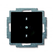 ABB Basic 55 Шато (чёрный) Розетка с/з 16А 250В, с винтовыми клеммами  2011-0-6147   2CKA002011A6147  ABB