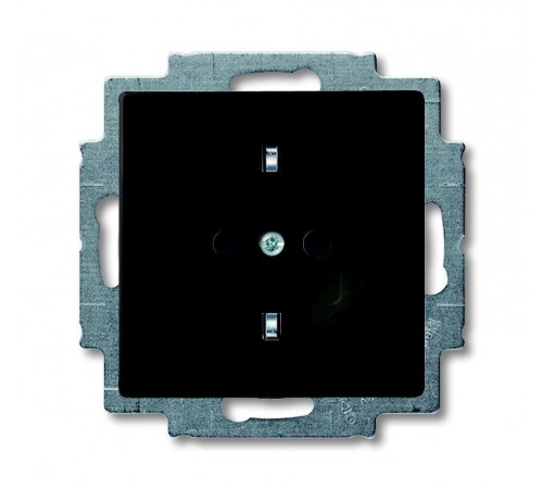 ABB Basic 55 Шато (чёрный) Розетка с/з 16А 250В, с винтовыми клеммами  2011-0-6147   2CKA002011A6147  ABB