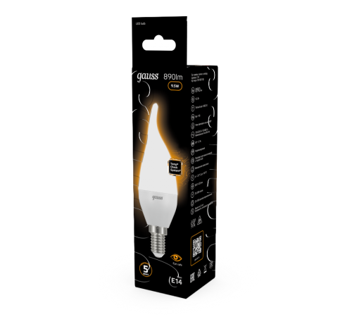 Лампа светодиодная Gauss LED Свеча на ветру E14 9.5W 890lm 3000K  104101110  Gauss