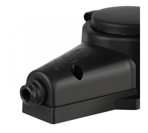 Колодка  KX-2e-B-IP44 каучуковая с заземлением 2 розетки 16A IP44 черная  Б0068451  ЭРА