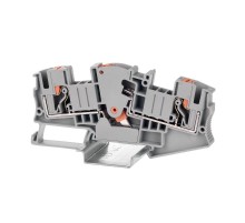 Клемма для измерительных трансформаторов, зажим push-in, 2 точки подключения, 6 кв.мм, серая  VPR-6-RTK-S  DKC