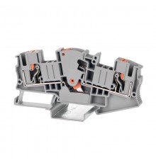 Клемма для измерительных трансформаторов, зажим push-in, 2 точки подключения, 6 кв.мм, серая  VPR-6-RTK-S  DKC