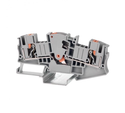 Клемма для измерительных трансформаторов, зажим push-in, 2 точки подключения, 6 кв.мм, серая  VPR-6-RTK-S  DKC