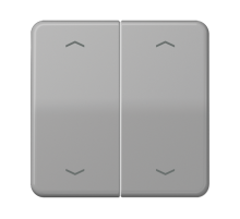 Клавиша для KNX кнопки, 2 группы с символами "стрелки"; дюропласт; серый  CD102PGR  Jung