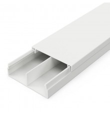 Кабель-канал белый 30х10 мм с перегородкой (110 м/уп) 2-й замок в п/э  PR03.0239  Промрукав