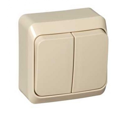 Этюд Кремовый О/У Выключатель 2-клавишный  BA10-002K  SE