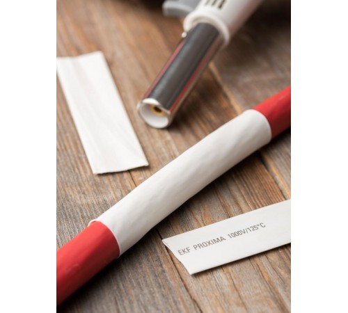 Термоусаживаемая трубка ТУТ нг 14/7 белая EKF PROxima  tut-14-w-1m  EKF