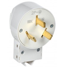 Вилка разборная для плиты с з/к 32А белая Впл10-К  EVP10-032-K01  IEK