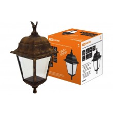 Светильник садово-парковый НСУ 04-60-001 60Вт ЛН/КЛЛ/LED Е27 IP44 четырехгранник, подвес, пластик, бронза  SQ0330-0716  TDM