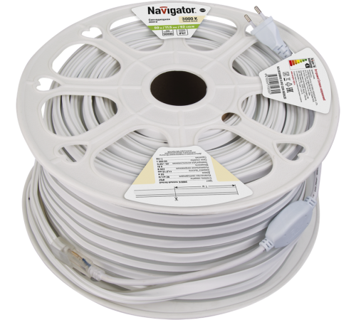 Лента светодиодная NLS-2835WW92-9-IP67-220V-NEONLED 9Вт 220В 3000К IP67  71930  Navigator
