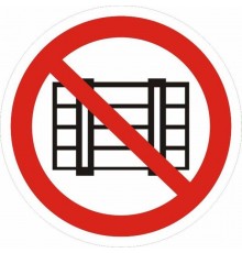 Знак P 12 "Запрещается загромождать проходы и (или) складировать" 200х200 мм  an-p-12  EKF