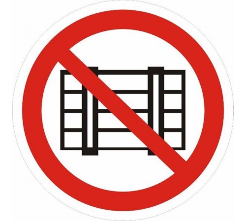 Знак P 12 "Запрещается загромождать проходы и (или) складировать" ф200 мм, пластик ГОСТ Р 12.4.026-2001  pn-p-12  EKF