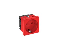 Розетка одинарная 0° с з/к, 250 В, 16A (красный) (STD-D0 SRO1)  6120014  OBO Bettermann