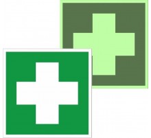 Знак медицинского и санитарного назначения EC 01 "Аптечка первой медицинской помощи" 200х200 мм,  an-ec-01-f  EKF