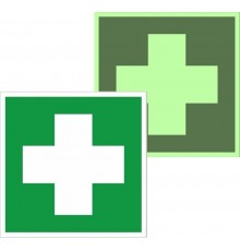 Знак медицинского и санитарного назначения EC 01 "Аптечка первой медицинской помощи" 200х200 мм,  an-ec-01-f  EKF