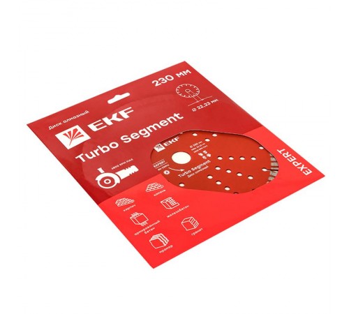 Диск алмазный Turbo Segment (230х22.23 мм) Expert  dd-230ts  EKF
