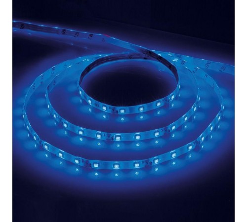 Лента светодиодная LS603/ 60SMD(2835)/м 4.8Вт/м 12V 5000*8*1.22мм синий  27673  FERON