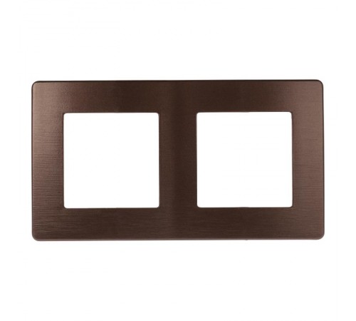 Рамка для розеток и выключателей серия 12 12-5102-13 на 2 поста, сатин, бронза  Б0052516  ЭРА