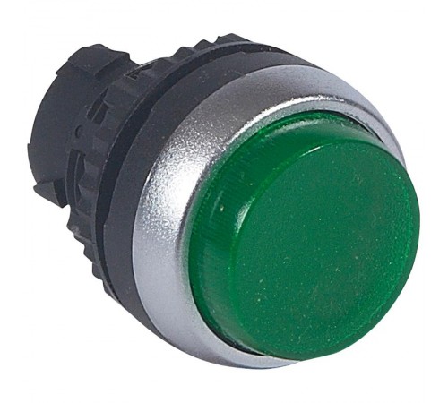 Головка ''нажал - вкл., нажал - откл.''  22,3 - Osmoz - для компл. - с подсветкой - с выступающим толкателем - зеленый  024027  Legrand