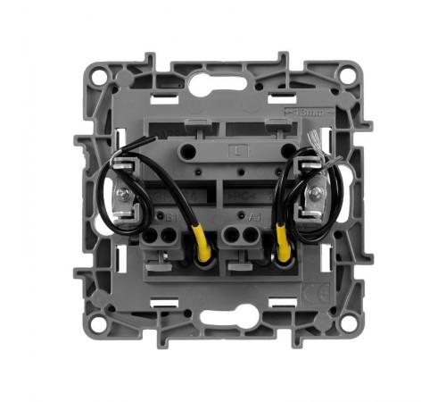 Etika Алюминий Выключатель 2-клавишный с подсветкой/индикациейавт, автозажимные клеммы, 10 AX, 250 В  672404  Legrand