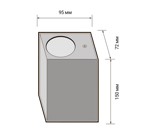 Светильник светодиодный PDL-S 72150 GU10-2 BL 230V IP65  .5039957  Jazzway