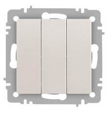 Выключатель Intro Accent 6-106-06 тройной, 10А-250В, IP20, СУ, AL/CU, перламутр  Б0063542  Intro