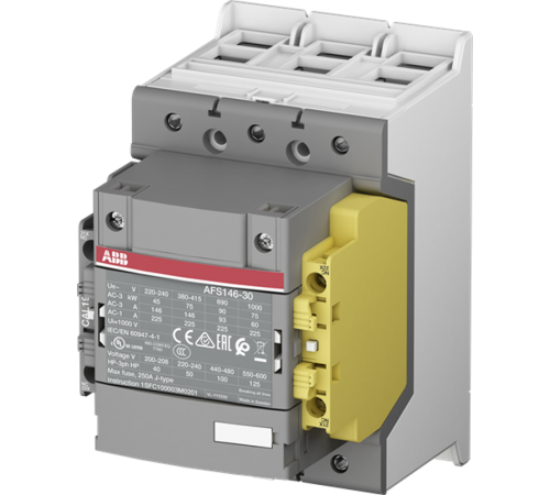 Контактор AFS146-30-12-11 для систем безопасности, с универсальной катушкой управления 24-60В AC/DC  1SFL467081R1112  ABB
