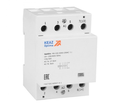 Контактор модульный OptiDin MK-100-4040-230AC (L)  343733  КЭАЗ