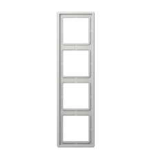 Рамка для вертикальной и горизонтальной установки, 4 поста; дюропласт; светло-серый; LS990  LS984LG  Jung