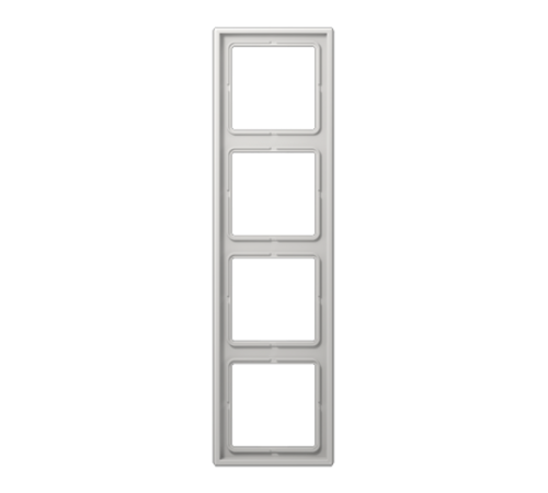 Рамка для вертикальной и горизонтальной установки, 4 поста; дюропласт; светло-серый; LS990  LS984LG  Jung