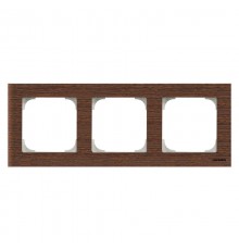 Рамка 3-постовая, серия SKY, цвет дерево венге2CLA857300A2101 ABB
