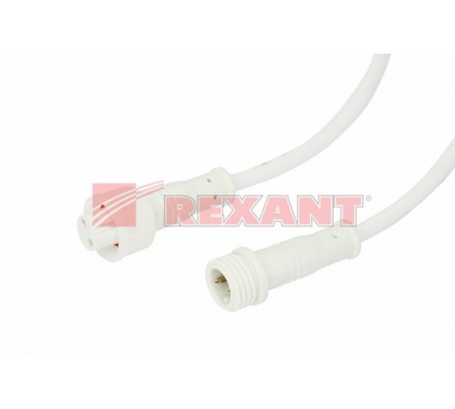 Соединительный кабель (2pin) герметичный (IP67) 2х0.35 мм 300 V белый  11-9320  REXANT