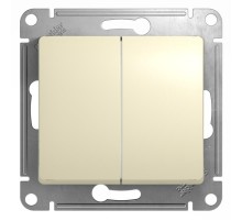 Glossa Бежевый Переключатель 2-клавишный, сх.6, 10АХ  GSL000265  SE