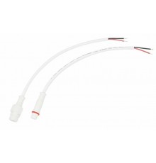 Соединительный кабель (2pin) герметичный (IP67) 2х0.35 мм 300 V белый  11-9320  REXANT