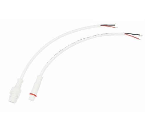 Соединительный кабель (2pin) герметичный (IP67) 2х0.35 мм 300 V белый  11-9320  REXANT