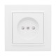 Минск Розетка 1-местная СП без заземления, 10 А, с защ.штор., белая EKF Basic  ERR10-022-100  EKF