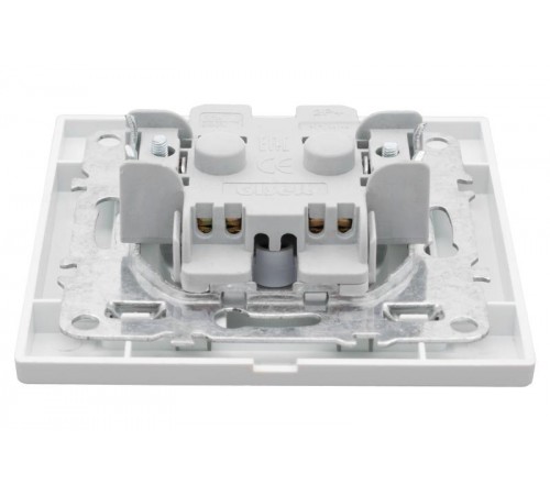 Минск Розетка 1-местная СП без заземления, 10 А, с защ.штор., белая EKF Basic  ERR10-022-100  EKF