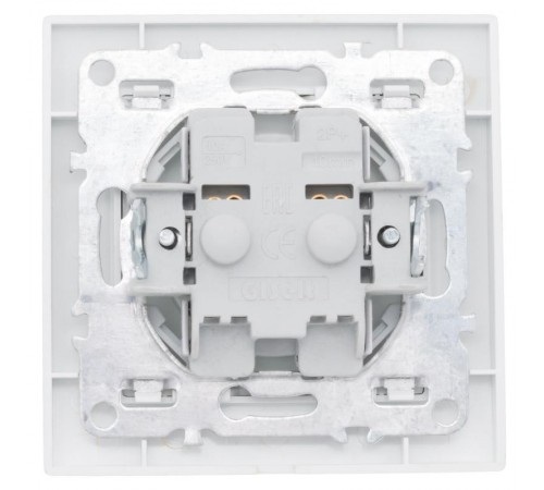 Минск Розетка 1-местная СП без заземления, 10 А, с защ.штор., белая EKF Basic  ERR10-022-100  EKF