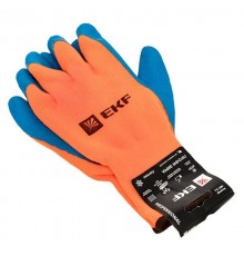 Перчатки рабочие ПРОФИ ЗИМА с рельефным латексным покрытием утепленные (10 класс, 10 разм) EKF Professional  pe10lt-10-pro  EKF