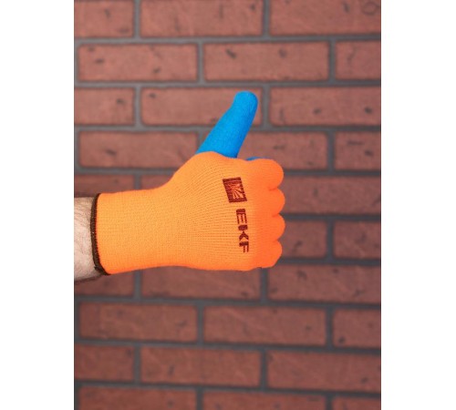 Перчатки рабочие ПРОФИ ЗИМА с рельефным латексным покрытием утепленные (10 класс, 10 разм) EKF Professional  pe10lt-10-pro  EKF