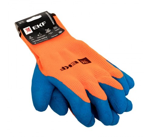 Перчатки рабочие ПРОФИ ЗИМА с рельефным латексным покрытием утепленные (10 класс, 10 разм) EKF Professional  pe10lt-10-pro  EKF