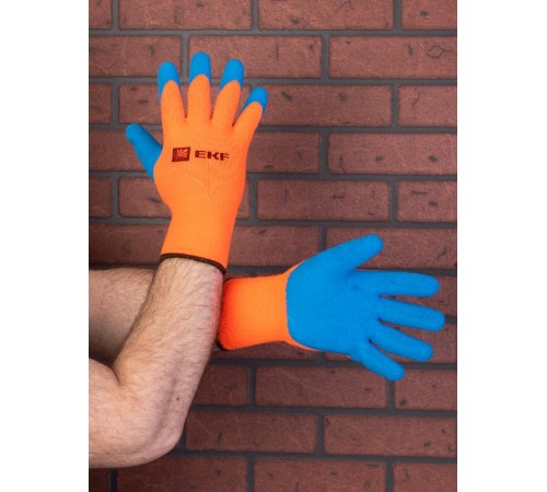 Перчатки рабочие ПРОФИ ЗИМА с рельефным латексным покрытием утепленные (10 класс, 10 разм) EKF Professional  pe10lt-10-pro  EKF