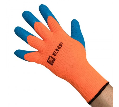 Перчатки рабочие ПРОФИ ЗИМА с рельефным латексным покрытием утепленные (10 класс, 10 разм) EKF Professional  pe10lt-10-pro  EKF