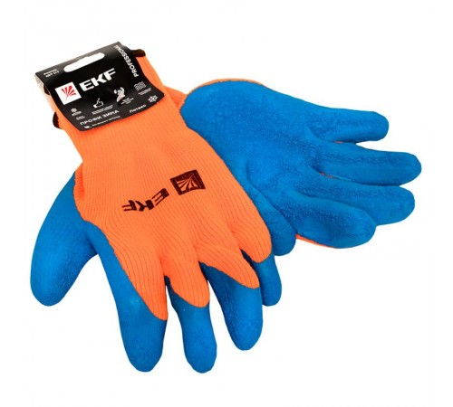 Перчатки рабочие ПРОФИ ЗИМА с рельефным латексным покрытием утепленные (10 класс, 10 разм) EKF Professional  pe10lt-10-pro  EKF