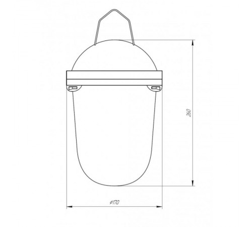 Светильник пылевлагозащищенный под лампу для ЖКХ НСП 41-200-001 без решетки Желудь сталь / стекло IP54 E27 max 200Вт 185х260 белый  Б0052018  ЭРА