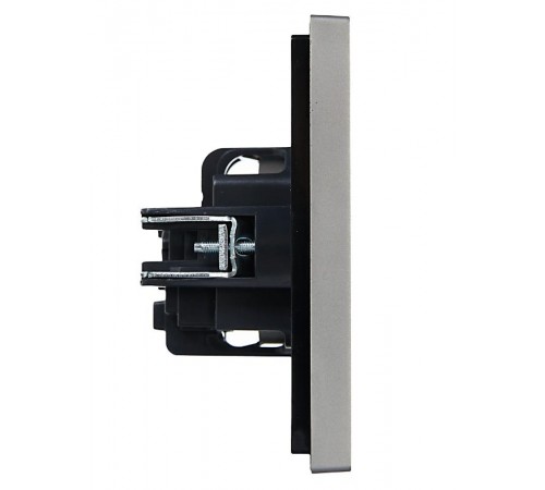 FORTE&PIANO Розетка с заземлением в/к 16А FP516 сталь  FP-R11-16-K46  IEK