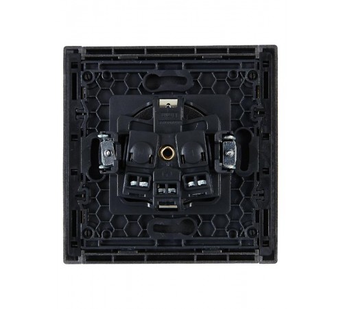 FORTE&PIANO Розетка с заземлением в/к 16А FP516 сталь  FP-R11-16-K46  IEK